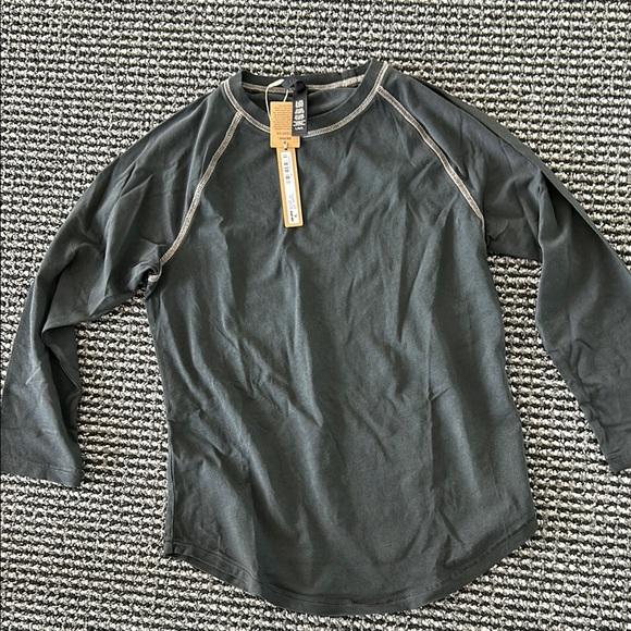 NWT SKIMS New Vintage 3/4 Long Sleeve Washed Onyx T Shirt Size Large - Picture 1 of 3